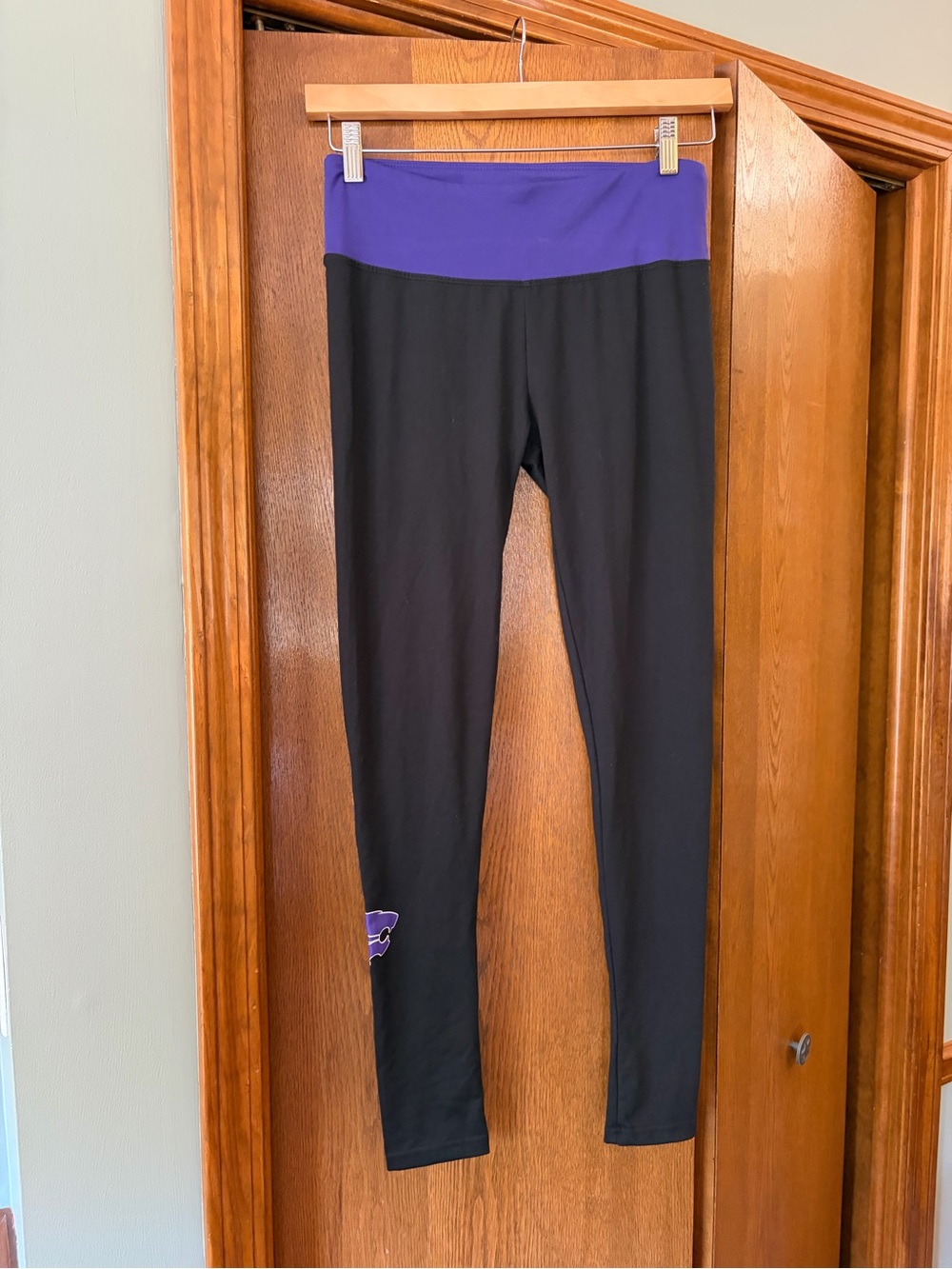 Kstate buttery soft Purple & Black Athletic Leggings
